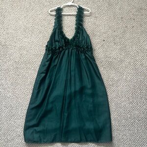 Dark Jade Max Studio slip dress